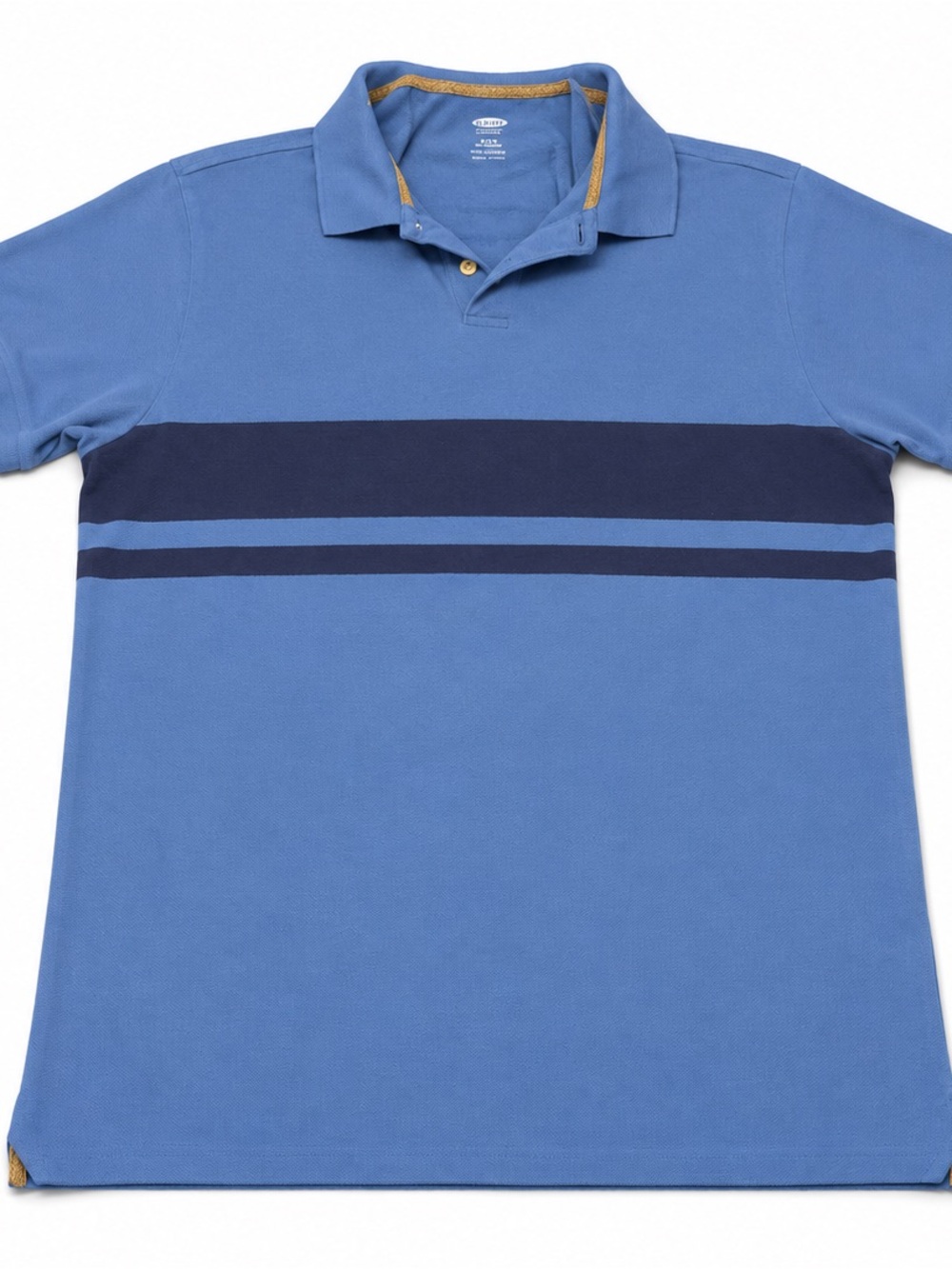 Old Navy Men’s XL Blue Navy Striped Cotton Polo Shirt